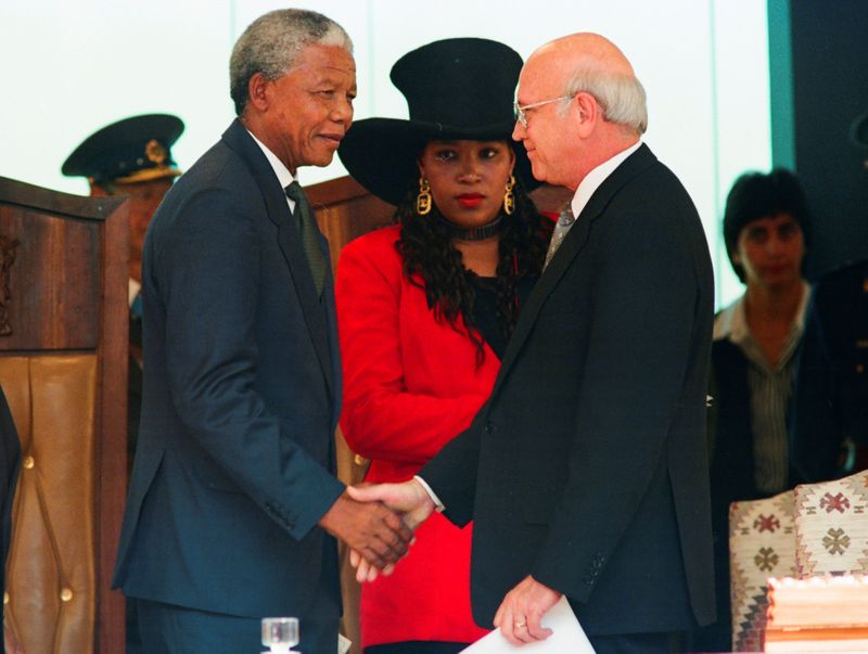 FILE PHOTO: Mandela, the first black newly appointed President of