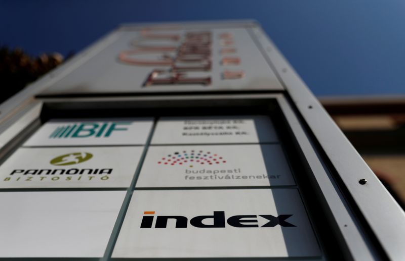 The logo of Hungary’s main independent website Index is seen