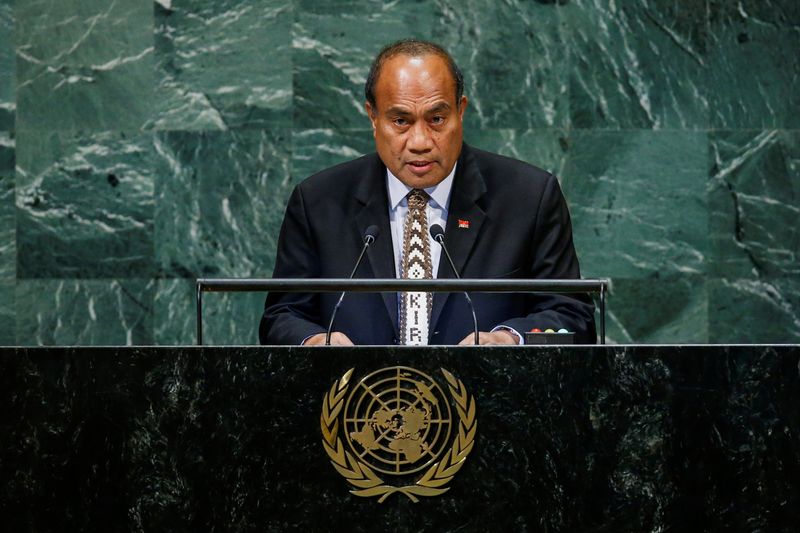 President Maamau of Kiribati addresses the General Assembly in New