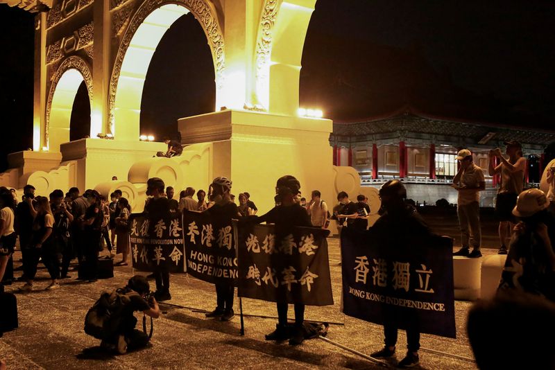 FILE PHOTO: Hong Kong anti-government demonstrators gather at Liberty Square