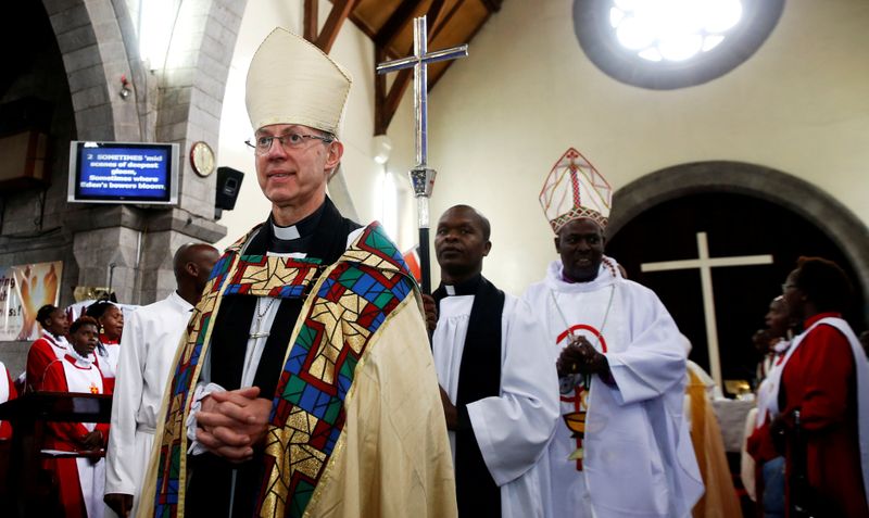 FILE PHOTO: Archbishop of Canterbury Justin Welby leaves after attending