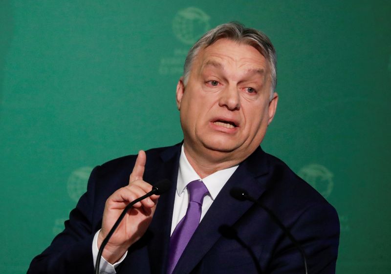 FILE PHOTO: Hungarian Prime Minister Viktor Orban takes part in