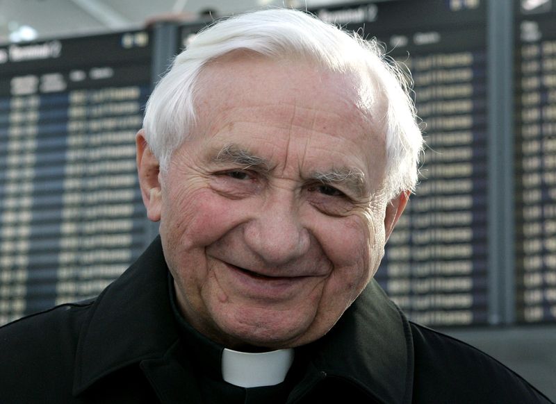 FILE PHOTO: Catholic Priest Georg Ratzinger arrives at Munich’s airport