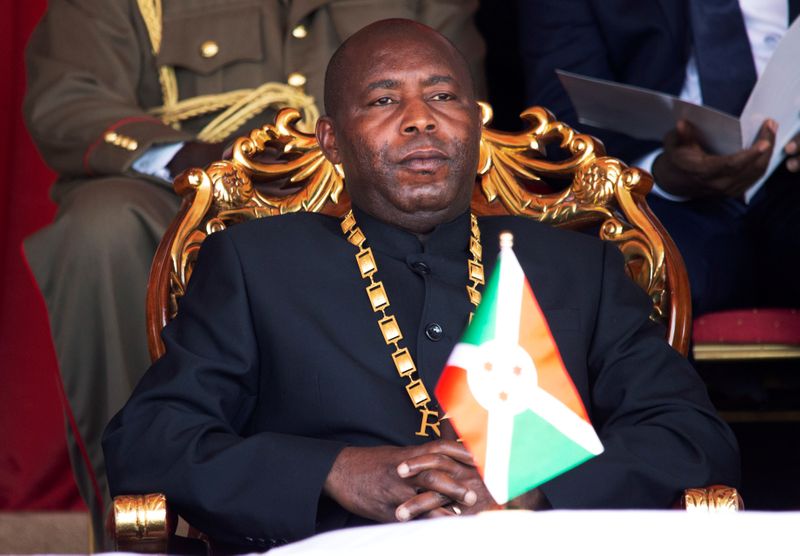 FILE PHOTO: Evariste Ndayishimiye attends the ceremony at which he