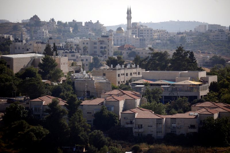 A general view shows part of the Jewish settlement of