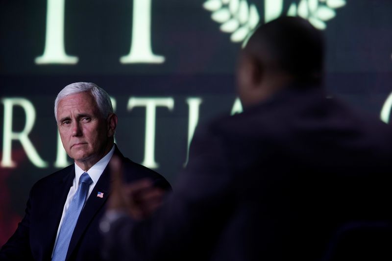 FILE PHOTO: U.S. Vice President Mike Pence attends an event