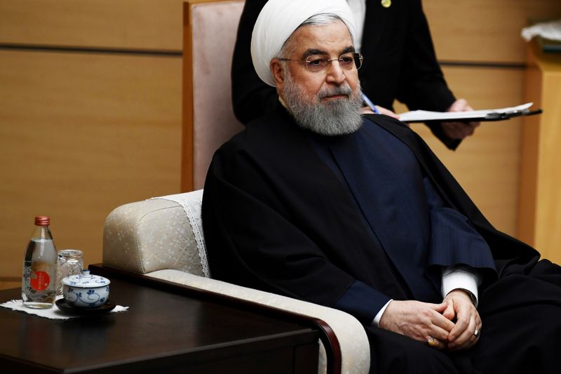 FILE PHOTO: Iranian President Hassan Rouhani meets Japanese Prime Minister