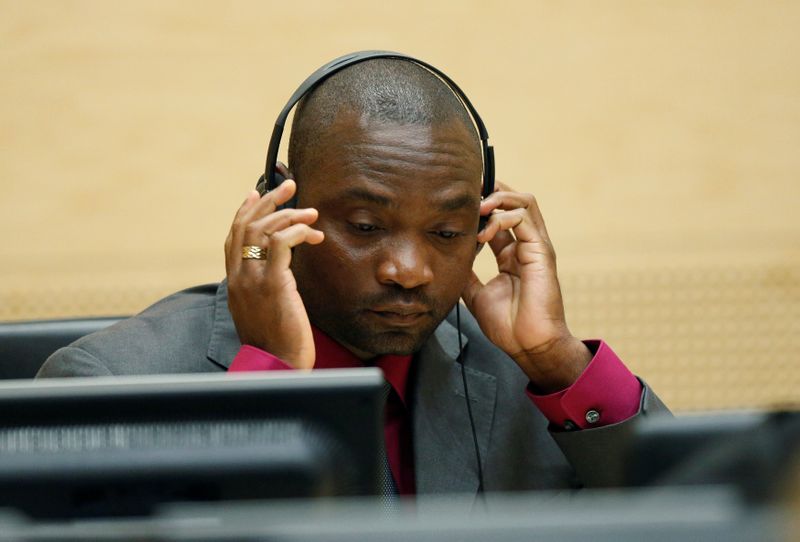 FILE PHOTO: Germain Katanga, a Congolese national, sits in the
