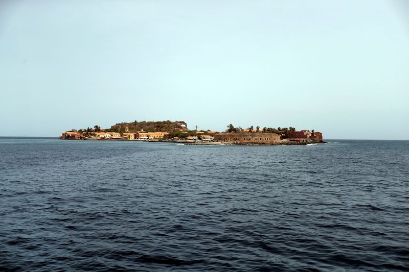 A general view of Goree Island is seen off the