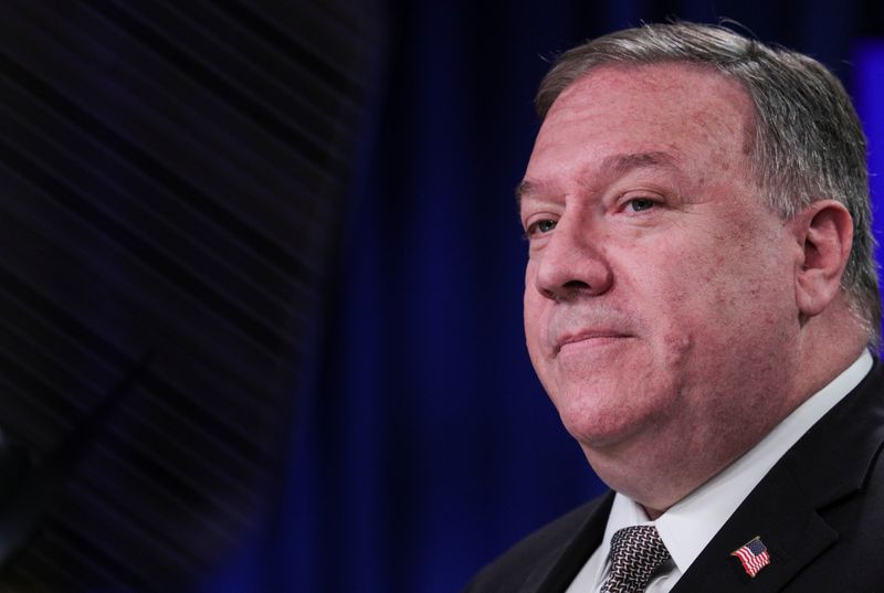 U.S. Secretary of State Pompeo holds press briefing at the