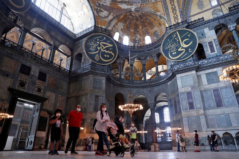 FILE PHOTO: People visit the Hagia Sophia or Ayasofya in