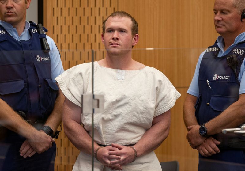 FILE PHOTO: Brenton Tarrant, charged for murder in relation to