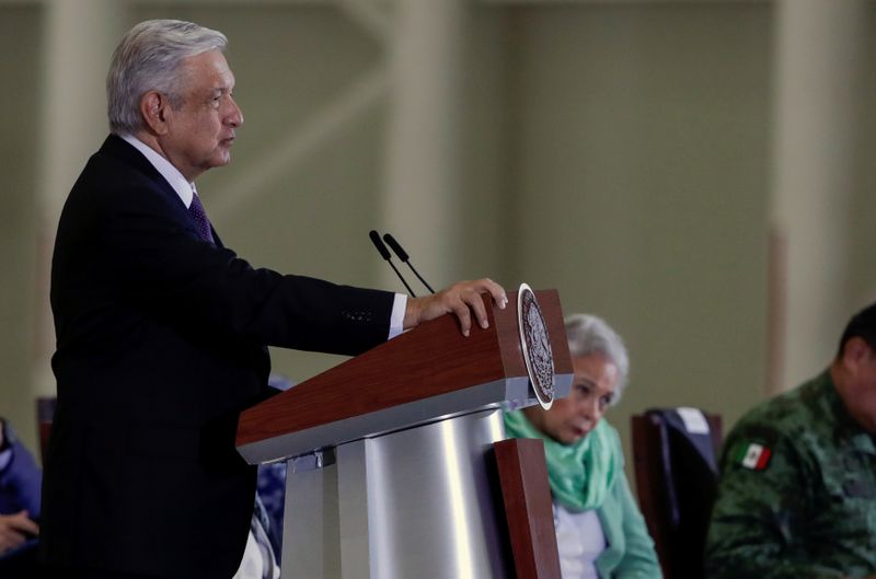 Mexico’s President Lopez Obrador holds a news conference in Mexico