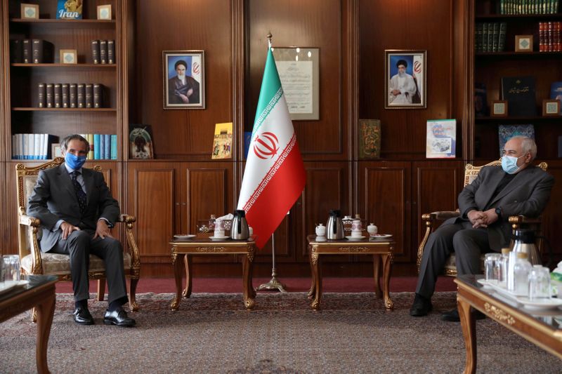 Iran’s Foreign Minister Mohammad Javad Zarif meets with IAEA Director