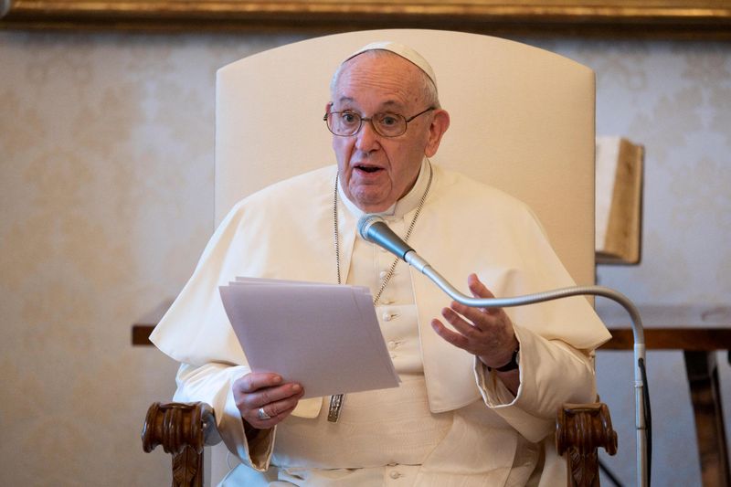 Pope Francis holds weekly general audience virtually at Vatican