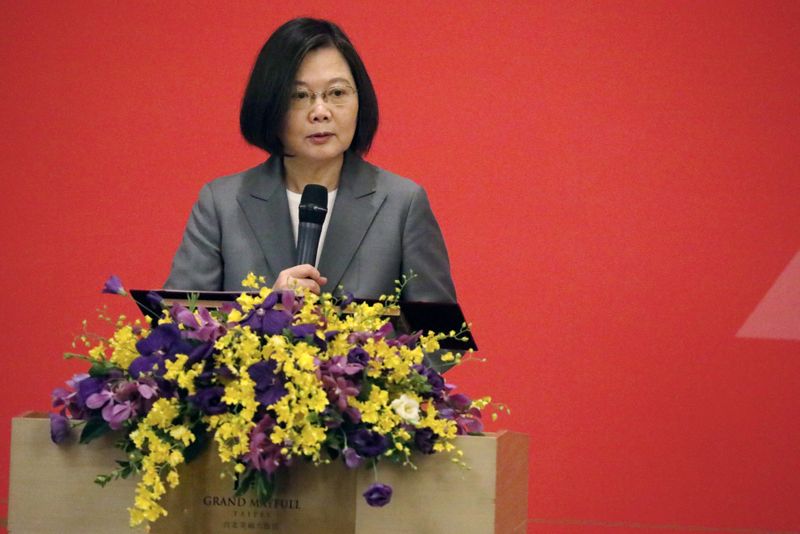 Taiwan’s President Tsai Ing-wen speaks at The Third Wednesday Club,