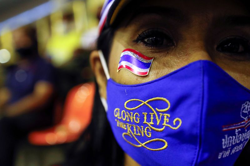 Thai right-wing group “Thai Pakdee” (Loyal Thai) rally in support