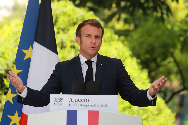 French President Macron visits Corsica