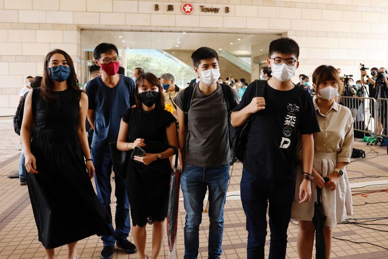 Pro-democracy activists, including Joshua Wong, Eddie Chu and Lester Shum