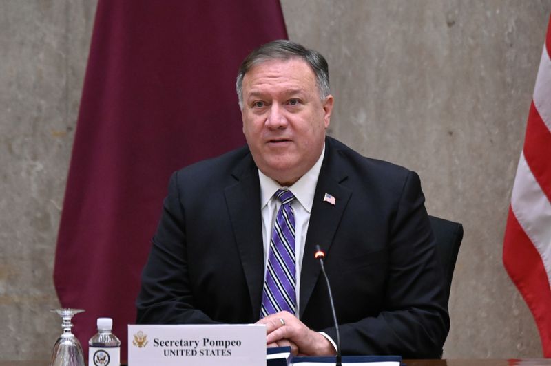 U.S. Secretary of State Pompeo speaks during the third annual
