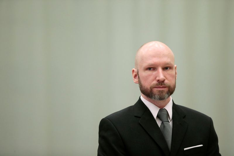 FILE PHOTO: Anders Behring Breivik is pictured on the last