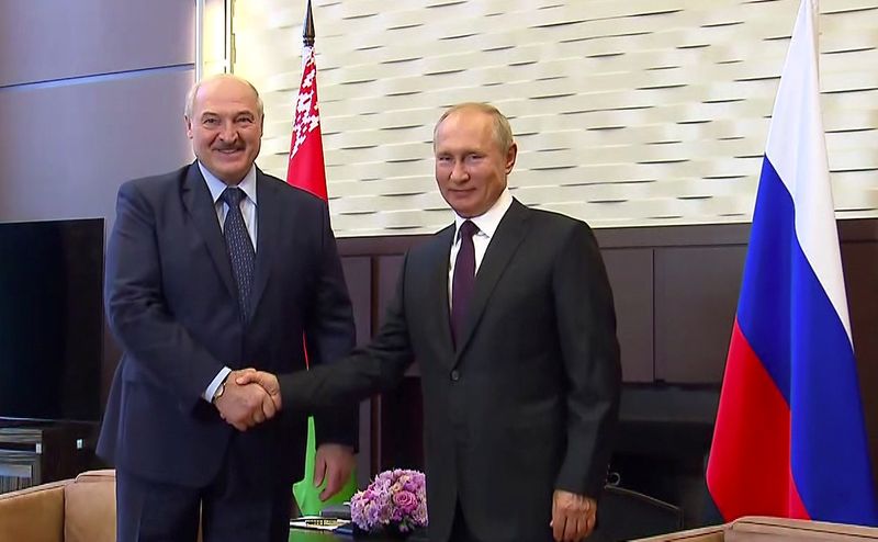 Russia’s President Putin meets with his Belarusian counterpart Lukashenko in