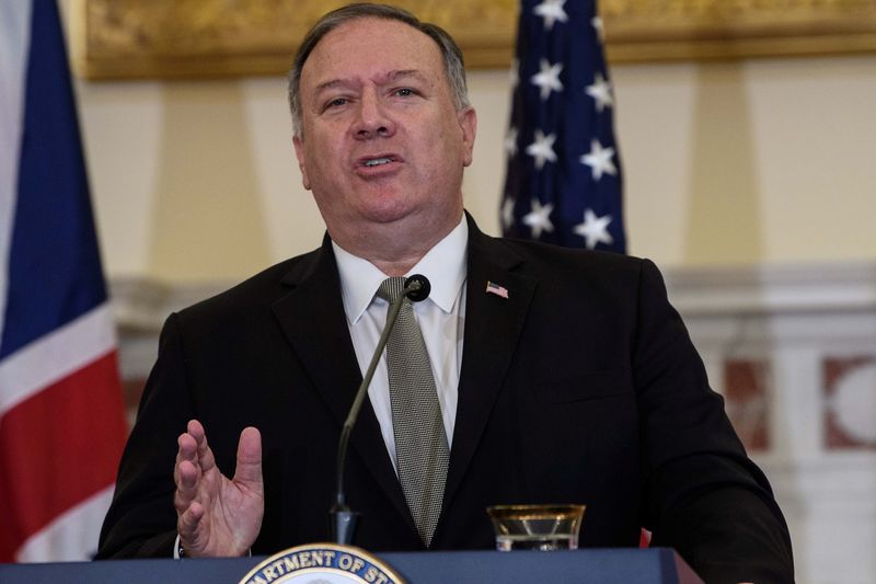 U.S. Secretary of State Mike Pompeo meets with British Foreign