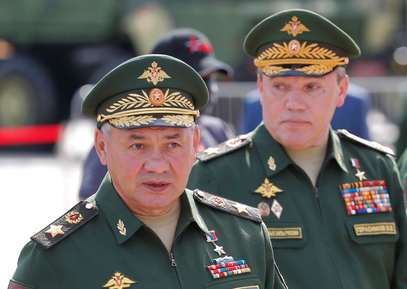 Russia’s Defence Minister Shoigu attends the opening ceremony of the