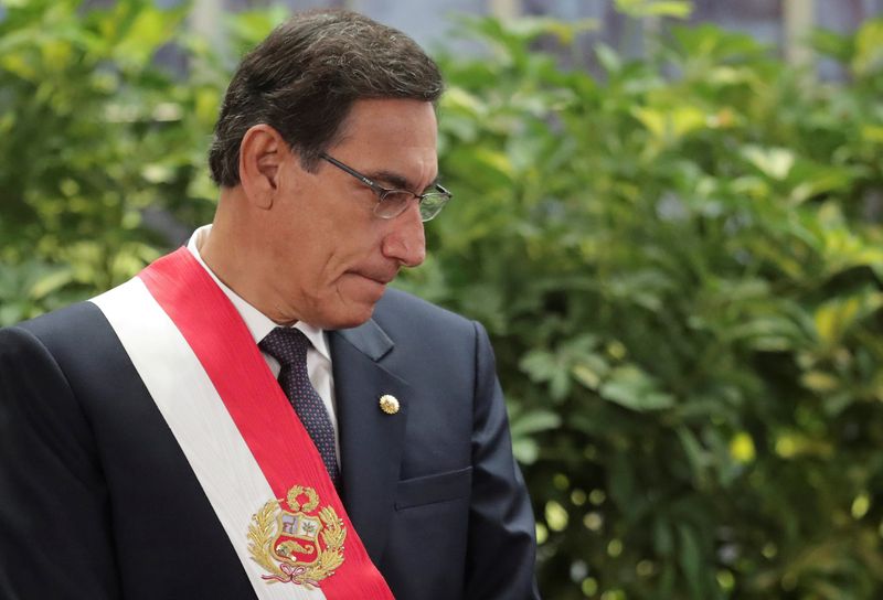 FILE PHOTO: Peru’s President Martin Vizcarra attends a swearing-in ceremony