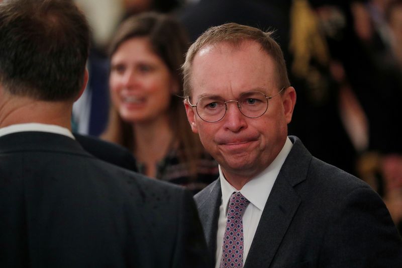 Mulvaney arrives for statement on Trump acquittal in Senate impeachment