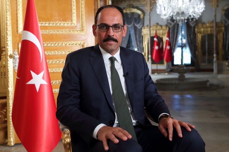 Turkish President Erdogan’s spokesman Ibrahim Kalin is pictured during an