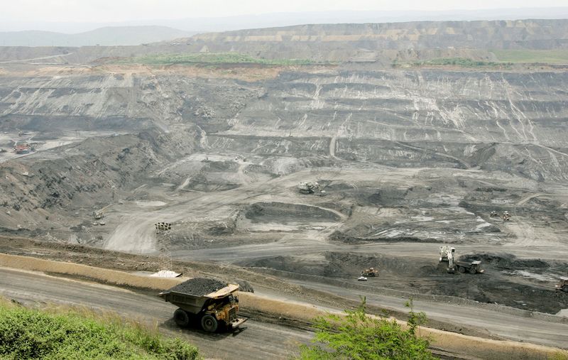 FILE PHOTO: A mining truck transports coal at a mine