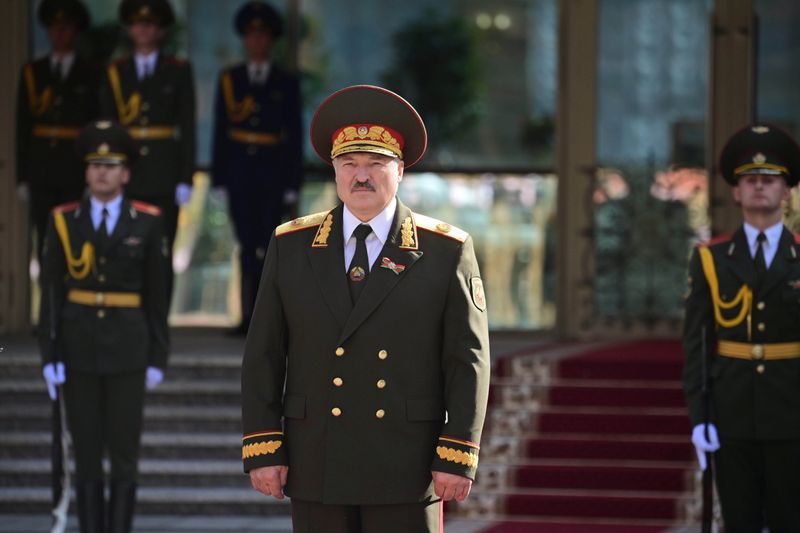 Belarusian President Lukashenko attends an inauguration ceremony in Minsk