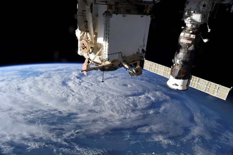 Hurricane Genevieve is seen from the International Space Station (ISS)