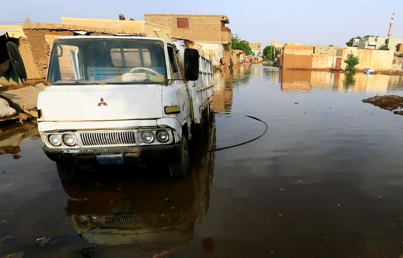 FILE PHOTO: Floodwaters in Sudan reach record levels, in Khartoum