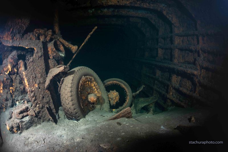 A wreck of a German Second World War ship “Karlsruhe”