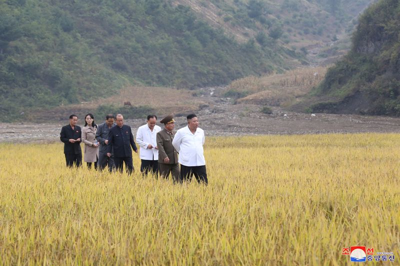North Korean leader Kim Jong Un inspects sites of reconstruction