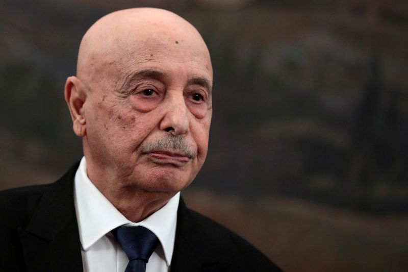 FILE PHOTO: Aguila Saleh, leader of a rival parliament in