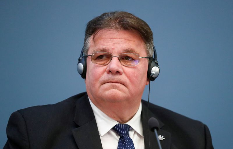 FILE PHOTO: Lithuanian Minister of Foreign Affairs Linas Linkevicius attends