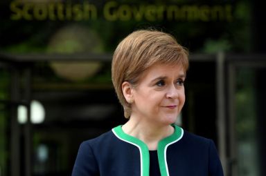 FILE PHOTO: Scotland’s First Minister Nicola Sturgeon attends the 75th