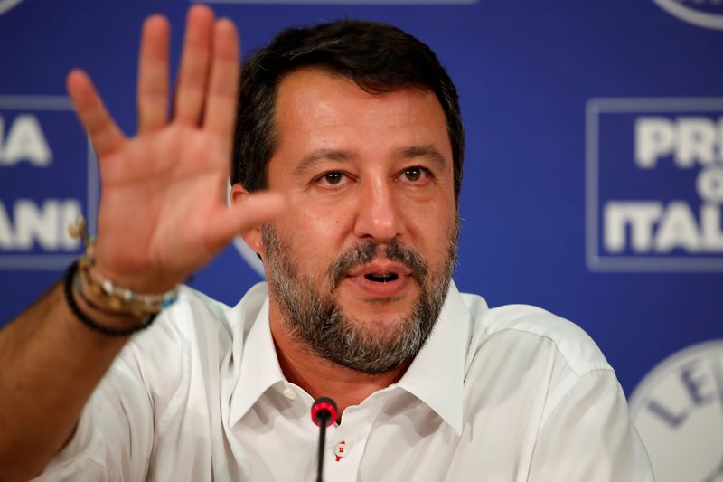 FILE PHOTO: Leader of Italy’s far-right League party Matteo Salvini