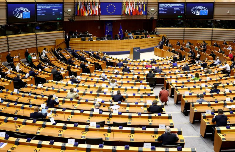 FILE PHOTO: Extraordinary plenary session of the EU Parliament in
