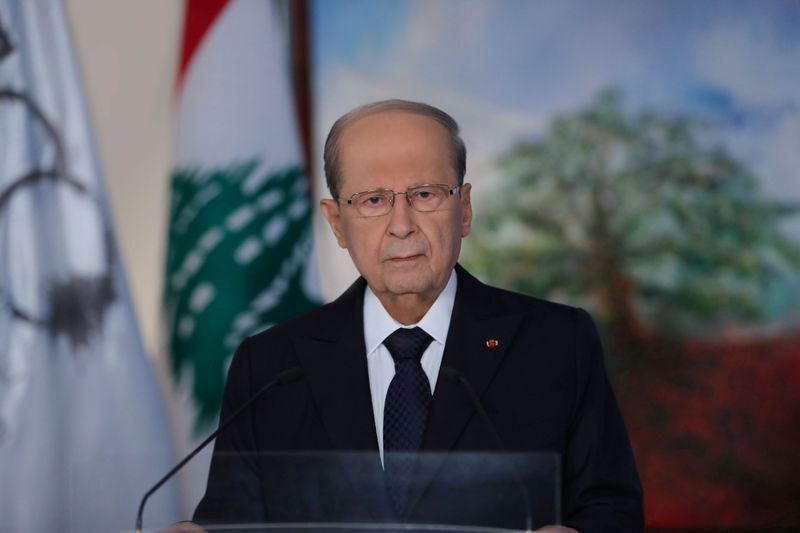 Lebanese President Aoun delivers televised address to the public on