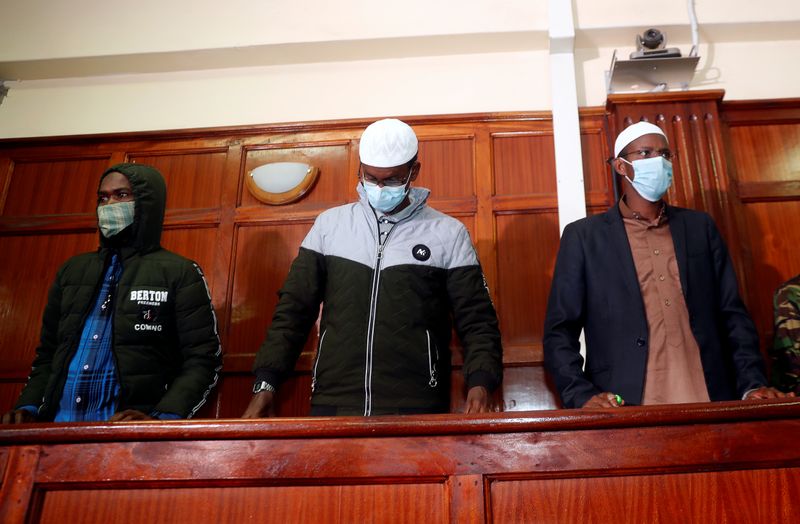 Hussein Hassan, Liban Abdullah Omar and Mohamed Ahmed at court