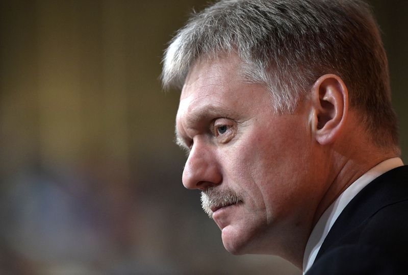 Kremlin spokesman Peskov attends a news conference in Moscow