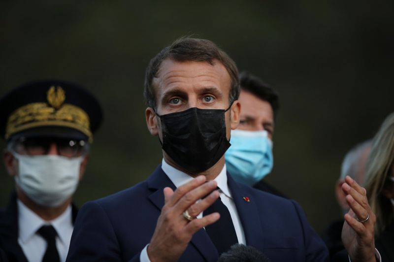 French President Macron visits southern region devastated by Storm Alex