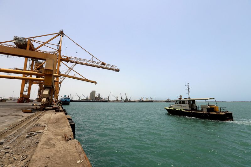 FILE PHOTO: Ship is seen at Hodeidah port in Hodeidah