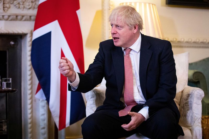 Britain’s PM Johnson meets Ukraine’s President Zelenskiy in London
