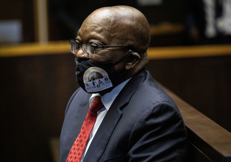 FILE PHOTO: Former South African President Jacob Zuma appears in