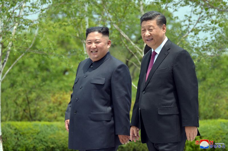 Chinese President Xi Jinping and North Korean leader Kim Jong